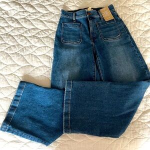 madewell perfect vintage wide leg crop jean in orono wash size 26